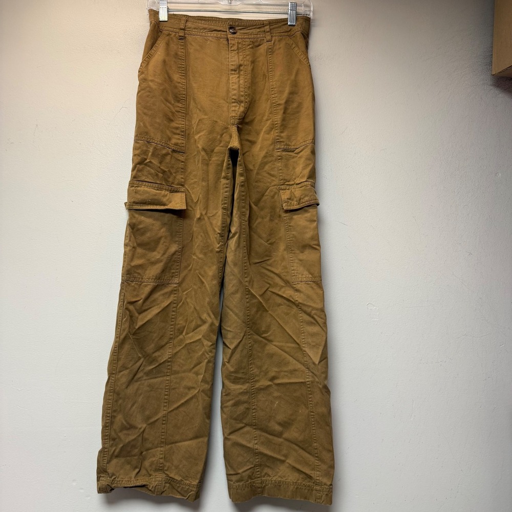 Altar'd State Cargo Pants Womens M Brown Excellent Wide Leg High Rise BE40965-1